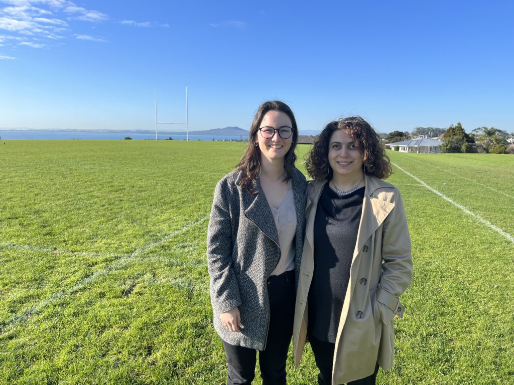 Trainee teachers Emily Kennedy and Dilek Celik